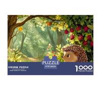 Puzzle Hérisson Qui Compte 1000 Pièces pour Adultes,Forêt Scene Un Jeu De Dexérité Très Difficile Puzzle Jeu Éducatif avec des Défis 38x26cm/1000pcs