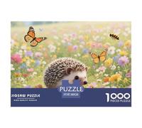 Puzzle Hérisson Qui Compte 1000 Pièces pour Adultes,Mer de Fleurs Pastorale Un Jeu De Dexérité Très Difficile Puzzle Jeu Éducatif avec des Défis 38x26cm/1000pcs