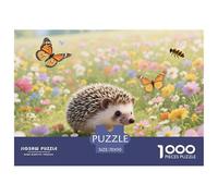 Puzzle Hérisson Qui Compte 1000 Pièces pour Adultes,Mer de Fleurs Pastorale Un Jeu De Dexérité Très Difficile Puzzle Jeu Éducatif avec des Défis 70x50cm/1000pcs