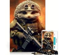 Puzzle hérisson Soldat 1000 pièces pour Adolescents Stimule la mémoire Calme et sérénité Qualité supérieure (50x75cm)