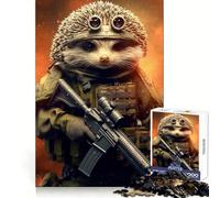 Puzzle hérisson Soldat 1000 pièces pour Adolescents Stimule la mémoire Calme et sérénité Qualité supérieure (50x75cm)