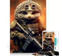 Puzzle Hérisson Soldat pour Adultes 1000 Pièces Jeu Intelligent Détente et Amusant Assembler Cadeau Précieux (38x52cm)