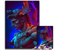 Puzzle Hermes Sombre 1000 pièces en Bois, Jeu Familial interactif, pour Les fêtes, Jeu d'activités familiales 50x75cm/19,68x29,52 Pouces