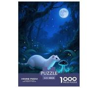 Puzzle Hermine 1000 Pièces en Carton pour Adultes Enfants Jeu De Détente Familial Casse-tête Hermine Forêt Cadeau Enfant Décoration Intérieure 38x26cm/1000pcs