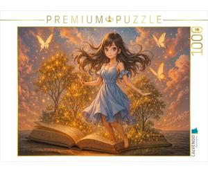 Puzzle · Héroïne du Monde Anime Entre Les Pages | La magie dans le style manga · 1000 pièces · Format assemblé 64 × 48 cm · CALVENDO Puzzle