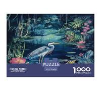 Puzzle Héron de Marais de Fantasy De 1000 Pièces pour Adultes,Forêt Magique Un Jeu De Dexérité Très Difficile Puzzle Jeu D'intelligence l'art De La Décoration Moderne 70x50cm/1000pcs