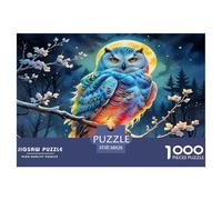 Puzzle Hibou à dégradé de Couleur néon 1000 Pieces pour Adultes,Nature Fantastique Un Jeu De Dexérité Très Difficile Puzzle Éducatif Et Stimulant Un Jeu Cadeau Original 38x26cm/1000pcs