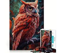 Puzzle Hibou Animal Difficile 1000 Pièces pour Adultes Stimule la Mémoire Jeu Apaisant Découpe Premium (38x52cm)