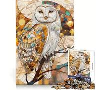 Puzzle Hibou Animal Doré 1000 Pièces Adultes Jeu de Réflexion Loisirs Qualité Joli Cadeau (50x75cm)