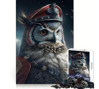 Puzzle Hibou Astronaute 1000 Pièces pour Adultes Jeu Cognitif et de Partage Motif à Assembler Cadeau de Noël (38x26cm)