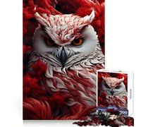 Puzzle Hibou Blanc dans Les Fleurs 1000 Pièces pour Adultes Stimulation Mentale et Apaisant Bords Uniformes Cadeau Attentionné (38x26cm)