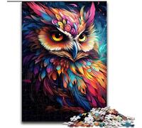 Puzzle Hibou coloré 1000 pièces pour Adolescents, Jeu Stimulant, idéal comme Cadeau pour Toute la Famille (26x38cm)