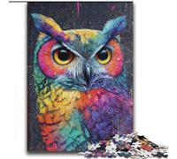 Puzzle Hibou coloré 2000 pièces pour Adolescents, Assemblage de Motifs Amusant à la Maison, Cadeau d'anniversaire, Cadeau de Voyage (70x100cm)