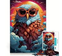 Puzzle Hibou Difficile pour Adultes 1000 Pièces Stimule la Mémoire Jeu Apaisant Découpe Premium Cadeau Parfait (50x75cm)
