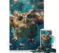 Puzzle Hibou Difficile pour Adultes 1000 Pièces Stimule la Mémoire Jeu Apaisant Découpe Premium Cadeau Parfait (38x26cm)
