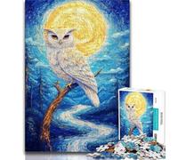 Puzzle Hibou Doré 1000 pièces pour Adultes, pour soulager Le Stress et Offrir à Toute la Famille (75x50cm)
