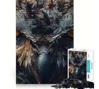 Puzzle Hibou en Gros Plan pour Adolescents, 1000 pièces, pour stimuler la mémoire, Jeu d'intérieur, Cadeau de Noël (38x26cm)
