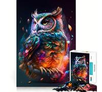 Puzzle Hibou Extraordinaire pour Adultes,1000 Pièces,Jeu de Concentration,Découpe Laser de Qualité Supérieure,Activité Familiale Amusante en Soirée (38x52cm)