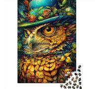 Puzzle Hibou Fantaisie pour Adultes, 1000 Pièces, Puzzle Rectangle Créatif, Jeu de Décompression, 1000 Pièces (75x50cm)