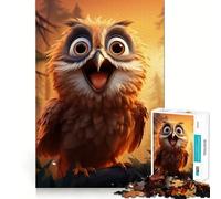 Puzzle Hibou Gardien de la Nuit pour Adolescents 1000 Pièces Jeu d'Entraînement Cérébral Activité à Domicile Art à Assembler Cadeau Exquis (38x26cm)