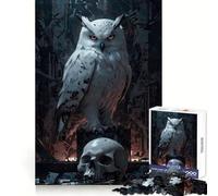 Puzzle Hibou Gardien Nocturne pour Adultes 1000 Pièces Stimule la Mémoire Passe-Temps à la Maison Bords Nets Cadeau Élégant (38x52cm)