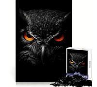 Puzzle Hibou Gros Plan pour Adultes 1000 Pièces Jeu de Réflexion Détente et Image à Assembler Cadeau de Noël (38x26cm)