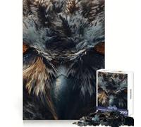 Puzzle Hibou Gros Plan pour Adultes 1000 Pièces Rappel Amélioration Temps Paisible Découpe Fine Liste de souhaits du Père Noël (50x75cm)