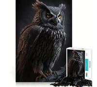 Puzzle Hibou I 1000 Pièces Jeu de Détente et d'apprentissage Pièce de Collection Art Découpée avec Précision (38x26cm)