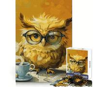 Puzzle Hibou Jaune pour Adolescents 1000 Pièces Stimulant l'espace Détente et Agréable Bords Lisse Cadeau de Noël Idéal (38x52cm)