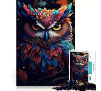 Puzzle Hibou Magique 1000 Pièces pour Adolescents Jeu Cognitif et Atelier Calme Bordure Premium Liste de Vœux du Père Noël (38x26cm)