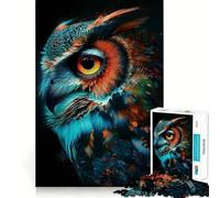 Puzzle Hibou Magique 1000 Pièces pour Adultes Développe la Mémoire Loisirs Doux Découpe Ferme Cadeau de Fêtes (38x26cm)