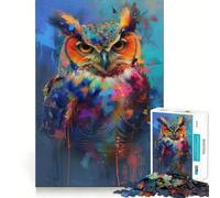 Puzzle Hibou Magique 1000 Pièces pour Adultes Jouet Intelligent Activité à Domicile Découpe Précise Décoration Murale (38x52cm)