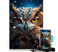 Puzzle Hibou Magique pour Adolescents 1000 Pièces Jeu de Logique et d'Aptitude Jeu Apaisant Découpe Précise Cadeau de Noël (38x26cm)