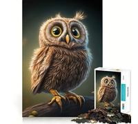 Puzzle Hibou Mignon 1000 pièces pour Adolescents, Jeu de réflexion, Design paisible et Amusant, Cadeau Unique (38x52cm)