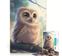 Puzzle Hibou Mignon et Difficile pour Adultes, 1000 pièces, Jeu de logique Solide, Simple et Amusant, découpe de précision, Cadeau de Noël (50x75cm)
