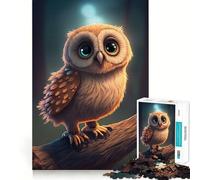 Puzzle Hibou Mignon et Difficile pour Adultes, 1000 pièces, Jeu Intelligent, à Assembler soi-même, Cadeau Festif (38x52cm)