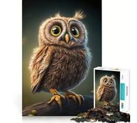 Puzzle Hibou Mignon pour Adolescents 1000 Pièces Renforce la mémoire et Les Souvenirs Temps paisible Qualité supérieure Cadeau Classique (38x26cm)