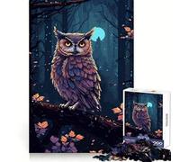 Puzzle Hibou Mystérieux 1000 Pièces pour Adolescents Stimule la Mémoire Loisirs à la Maison Bords Nets Cadeau Précieux (50x75cm)