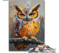 Puzzle Hibou Mystérieux pour Adolescents, 1000 pièces, Jeux de détente pour renforcer l'amour Entre Couples (à partir de 14 Ans) (26x38cm)
