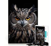 Puzzle Hibou Oiseau 1000 Pièces pour Adultes Jeu Cognitif et de Partage Motif à Assembler Cadeau de Noël (38x52cm)