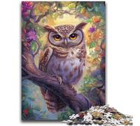 Puzzle Hibou perché sur Un Arbre pour Adolescents, 1 000 pièces, Jeu Stimulant et décoration Murale familiale, Cadeaux d'anniversaire et de Noël Uniques (38x26cm)