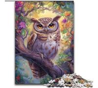 Puzzle Hibou perché sur Un Arbre pour Adultes, 1000 pièces, Jouet éducatif Anti-Stress, idéal comme Cadeau pour Toute la Famille (26x38cm)