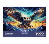 Puzzle Hibou Qui Compte 1000 Pièces pour Adultes,Nature de Illustration de Fantasy Un Jeu De Dexérité Très Difficile Puzzle Éducatif l'art De La Décoration Moderne 70x50cm/1000pcs