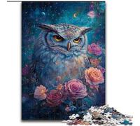 Puzzle Hibou Rose 1000 pièces pour Adultes et Adolescents, Jeu Stimulant, Chaque pièce est Unique - Jeu Familial Stimulant (50x75cm)