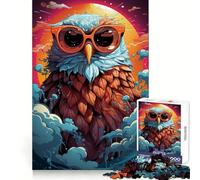 Puzzle Hibou Sérieux 1000 Pièces pour Adolescents Souvenirs, Sévérité, Découpe Lisse, Cadeau Élégant (38x52cm)