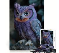 Puzzle Hibou Violet aux Serres Aiguisées 1000 Pièces pour Adolescents Jeu de Réflexion Design Amusant et Paisible Cadeau Unique (38x26cm)