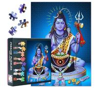 Puzzle hindou, dieu adulte, 1000 blocs, Shiva Dieu, puzzles adultes, jeux de puzzle ou jouets pour amis plus âgés, 50 x 70 cm