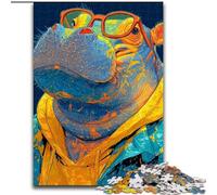 Puzzle Hippo 1000 pièces pour Adultes, Jouets éducatifs et éducatifs, Jeux familiaux, idéal pour la décoration de Bureau (50x75cm)