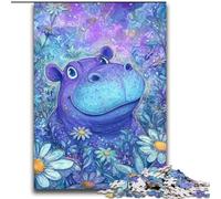 Puzzle Hippo 2000 pièces pour Adultes et Adolescents, Jeu Stimulant et Familial avec Affiche et fiche de Questions Assorties (70x100cm)