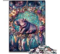Puzzle Hippo Dream Catcher 1000 pièces pour Adultes et Adolescents, Jeu Stimulant, Chaque pièce est Unique - Jeu Familial Stimulant (26x38cm)